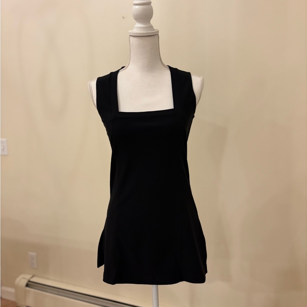Boston Proper Black Square Neck Tank Top